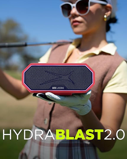 Altec Lansing - Portable Bluetooth Speaker HYDRABLAST 2.0, Waterproof IP67, 20W Output Power, Magnetic Bluetooth Speaker (Boston Red Sox)