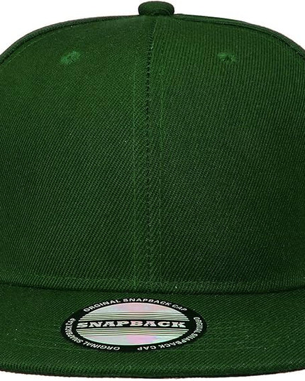 Classic Snapback Hat Cap Hip Hop Style Flat Bill Blank Solid Color Adjustable Size