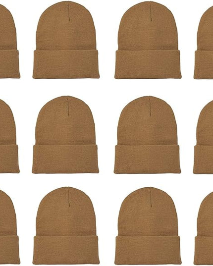 Gelante Unisex Beanie Cap Knitted Warm Solid Color and Multi-Color Multi-Packs