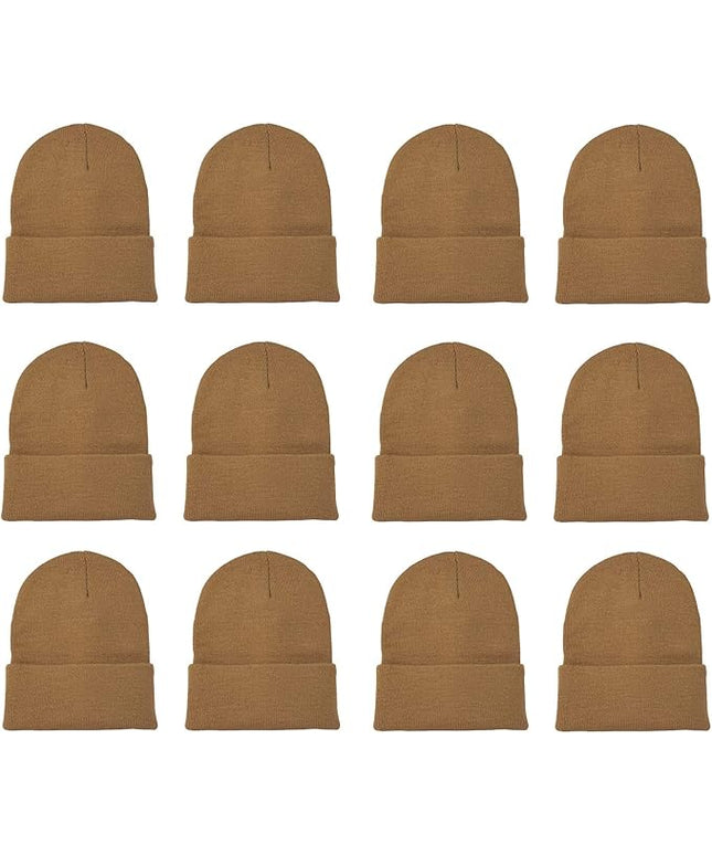 Gelante Unisex Beanie Cap Knitted Warm Solid Color and Multi-Color Multi-Packs