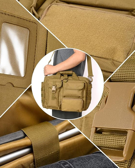 Stypos Tactical Messenger Bag,14inch/15.6inch/17.3inch Briefcase for Man Military Laptop Bag, Flight Work Bags for Pilots
