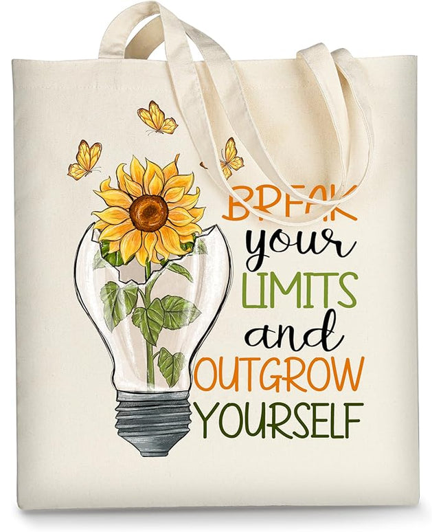 AUSVKAI Canvas Tote Bag Aesthetic for Women, Cute Cloth Cotton Bags for College Shopping Beach Grocery and Trendy Gifts
