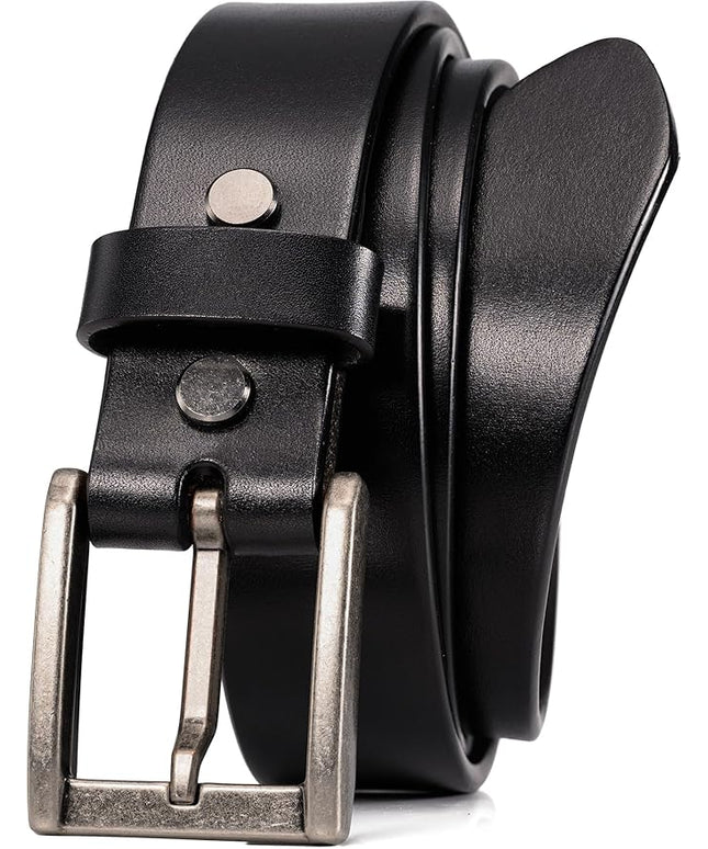 WOLFANT Thicken Full Grain Heavy Duty Belts for Men,100% Italian Real Solid Leather