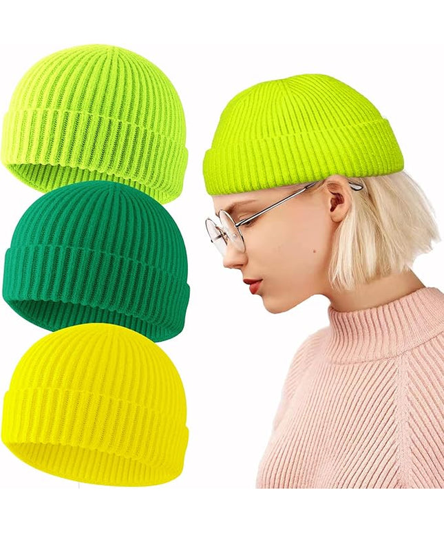 ROYBENS Swag Wool Knit Cuff Short Fisherman Beanie for Men Women, Winter Warm Hats