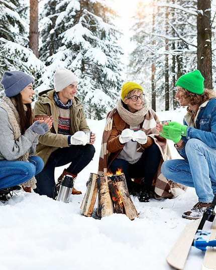 48 Pcs Bulk Winter Knit Beanies Gloves Men Women Warm Beanie Touchscreen Gloves Set Cozy Winter Accessories