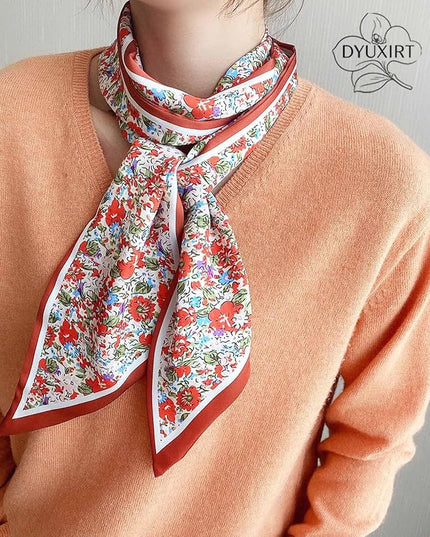 Head Scarf Purse Handle Neck Satin Hair Scarfs For Bag Lightweight Silky Long Thin Women's Fashion Scarves 59 * 5.9”