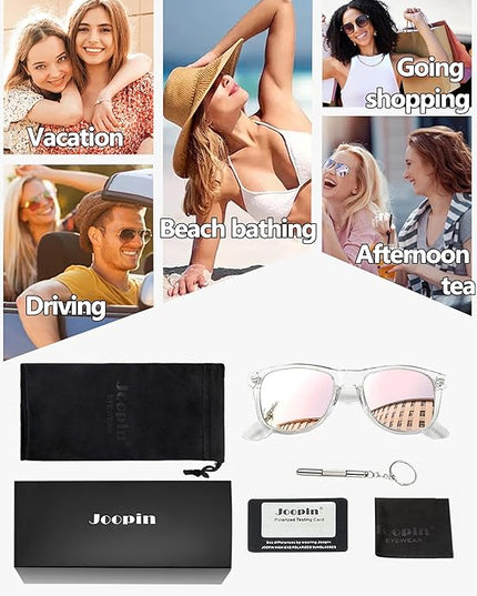 Joopin Square Sunglasses Polarized UV Protection Trendy Designer Sun Glasses Men Women