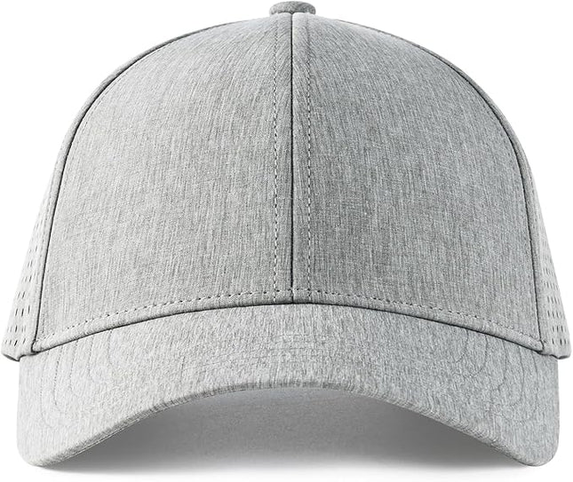 VOBOOM Men Snapback Trucker Hat, Baseball Cap for Breathable Side Laser Cut Holes