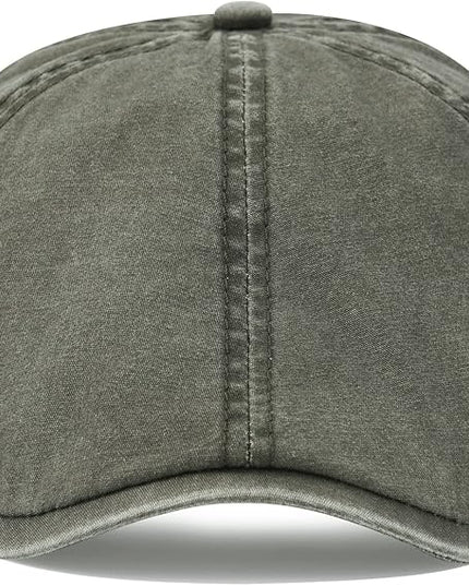 VOBOOM Cotton Washing Flat Cap Cabbie Hat Gatsby Ivy Irish Hunting Newsboy