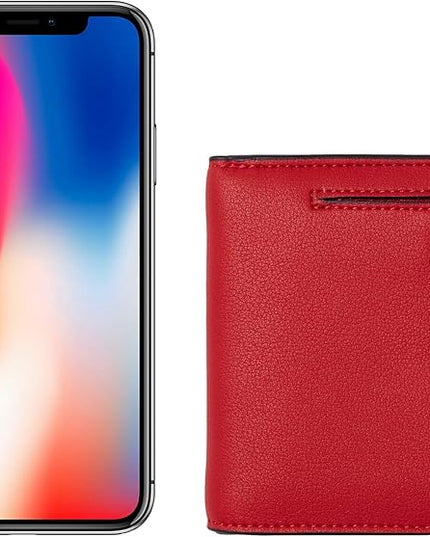 Toughergun Women’s Small Slim Leather Wallet with RFID Protection, Compact Bifold Mini Purse with Clear ID Window