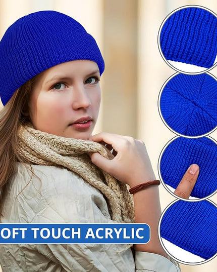 SATINIOR Trawler Beanie Watch Hat Roll-up Edge Skullcap Fisherman Beanie for Women Men