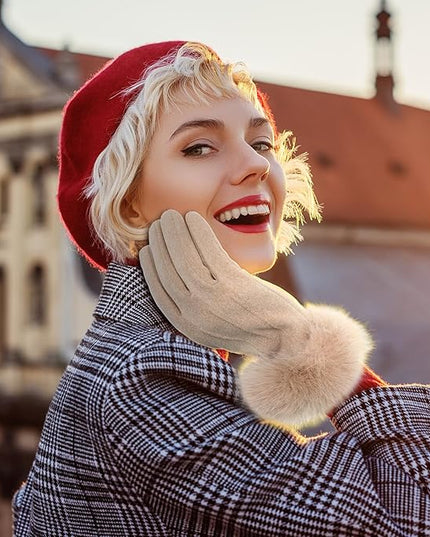 Clothirily Winter Gloves for Women, Touchscreen Texting Winter Gloves Women, Fleece Lined Warm Winter Glove for Cold Weather