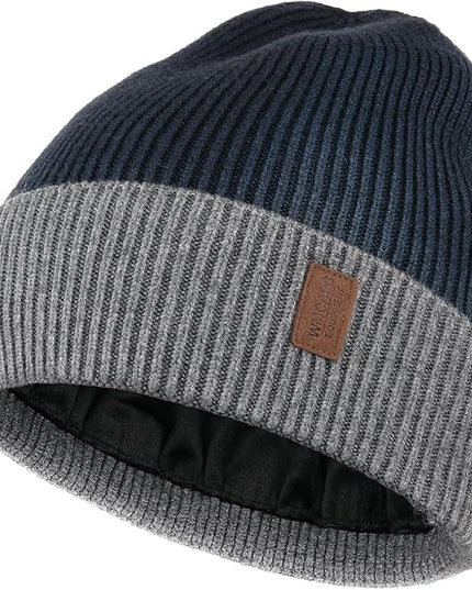 Wmcaps Winter Beanie for Men Women, Fleece Lined Beanie Soft Warm Knit Hat Ski Stocking Cuffed Cap