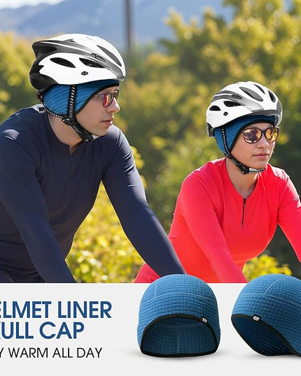Skull Cap Helmet Liner, Winter Thermal Cycling Cap for Men & Women, Lightweight Cycling Hat for Biking Running Outdoor Work