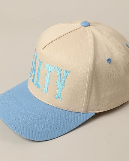 MIRMARU Two-Tone Vintage Canvas Trucker Hats for Men & Women, Adjustable Size Baseball Caps with Trendy Embroidered Design
