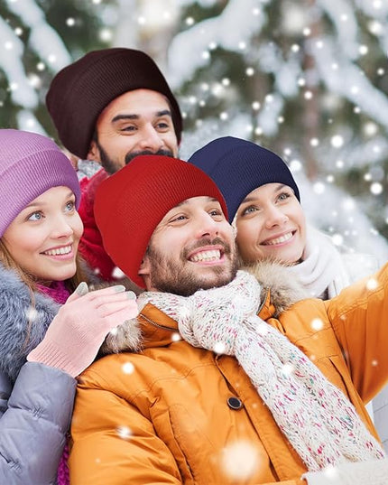 48 Pcs Bulk Winter Knit Beanies Gloves Men Women Warm Beanie Touchscreen Gloves Set Cozy Winter Accessories