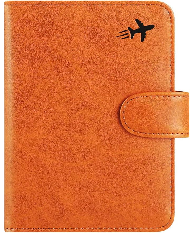 Passport Holder Cover Wallet RFID Blocking Leather Card Case Travel Accessories for Women Men (#Claybank)