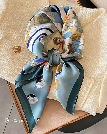 Satin Bandana Headscarf for Women Silky Hair Scarves for Fashion Lightweight