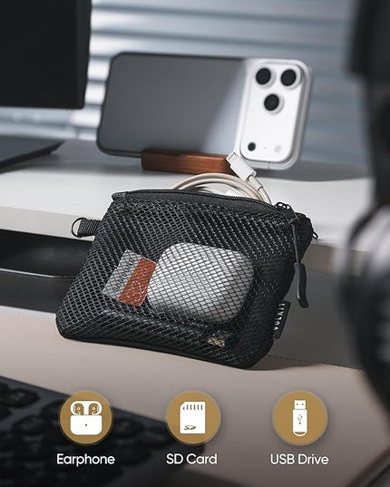 VULKIT Small Zip Wallet 2 Packs Coin Pouch Mini Travel Bag Multifunctional Pouch Change Holder