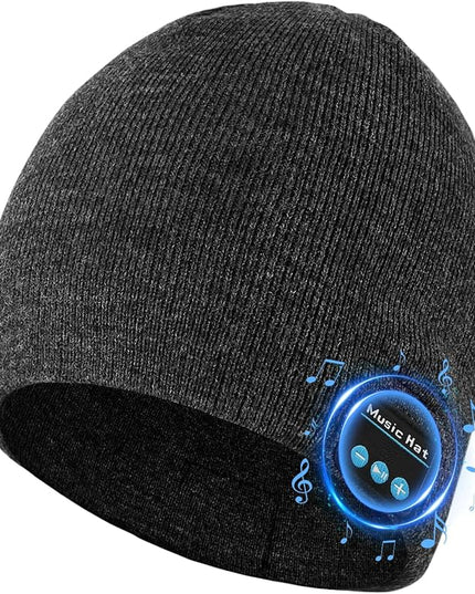Bluetooth Beanie for Men Women, HD Stereo Sound Beanie with Headphones, Unique Tech Gifts for Men Husband Him Teen