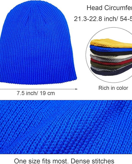 Geyoga 9 Pieces Winter Beanie Hats Trawler Short Beanie Watch Hat Warm Knit Fisherman Skull Cap for Men Women, 9 Colors