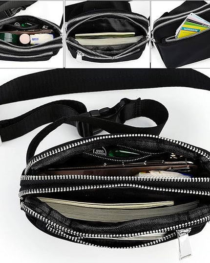 UTO Fanny Pack for Women Crossbody Trendy Fashion Belt Purse Chest Waist Hip Bumbag for Outdoor Shopping Travel Hiking