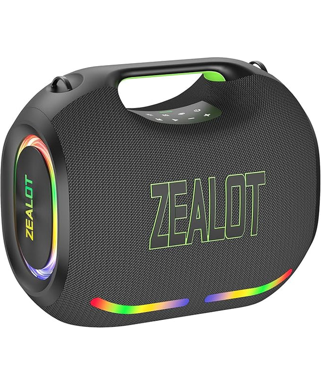 ZEALOT 250W Bluetooth Speaker, ZE21 Portable Speaker/Powerful Sound and Deep Bass, Multi-Device Pairing, IPX6 Waterproof, 5.3 BT, 48000mAh Long Playtime for Party, Outdoor, Home, Travel (Black)