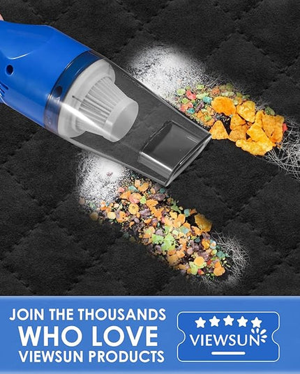 Viewsun 18PCS Car Cleaning Kit, Car Interior Detailing Kit with Blue High Power Handheld Vacuum, Detailing Brush Set, Windshield Cleaner, Cleaning Gel, Complete Auto Accessories for Men, Women