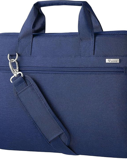Voova Laptop Bag 13-14 Inch, 360° Protective Laptop Case Sleeve with Shoulder Strap Compatible with Macbook Air 13, MacBook Pro 13/14, Waterproof Computer Bag Slim Briefcase for Men Women, Blue