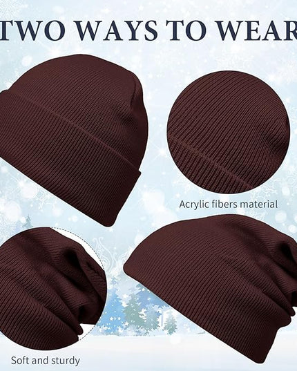 48 Pcs Bulk Winter Knit Beanies Gloves Men Women Warm Beanie Touchscreen Gloves Set Cozy Winter Accessories