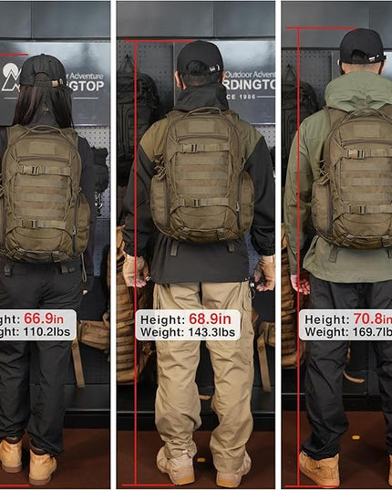 Mardingtop Tactical Molle Backpack for Men- 18L/28L EDC Hiking & Motorcycle Backpack
