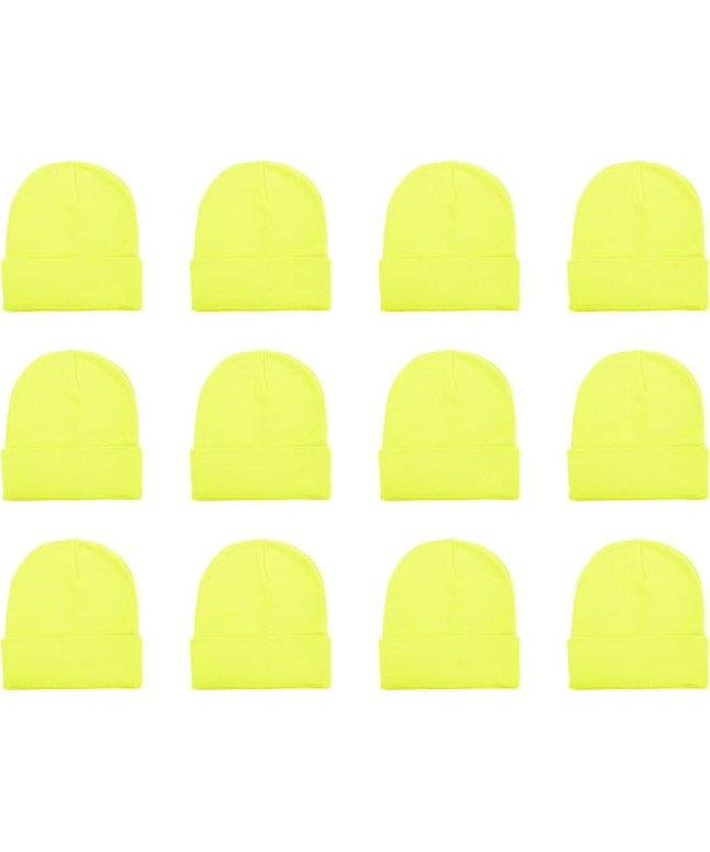 Gelante Unisex Beanie Cap Knitted Warm Solid Color and Multi-Color Multi-Packs