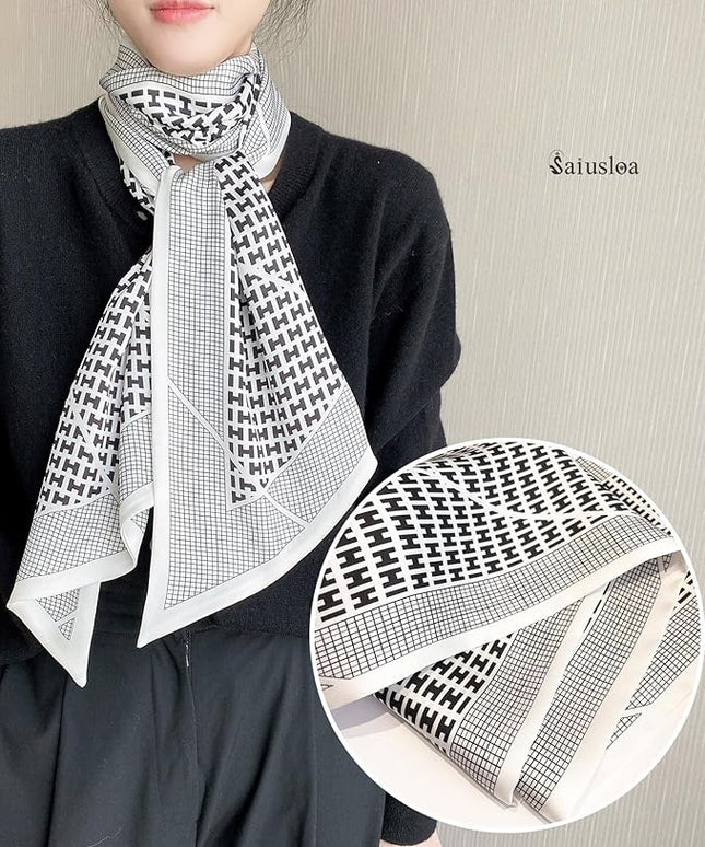 Purse Scarf For Handbags Head Scarves For Women's Hair Bags Scarfs Long Skinny Scarves Fashion Silky