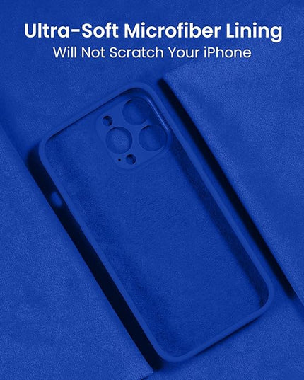 FireNova Designed for iPhone 13 Pro Case, Silicone Upgraded [Camera Protection] Phone Case with [2 Screen Protectors], Soft Anti-Scratch Microfiber Lining Inside, 6.1 inch, Klein Blue