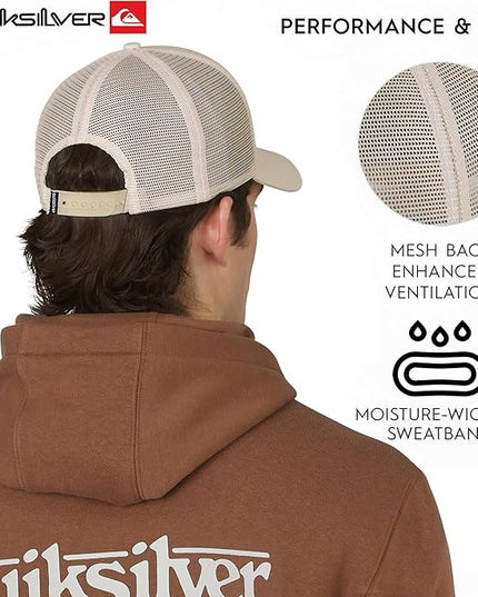 Quiksilver Men's Premium Cotton Adjustable Snap Back Logo Baseball Cap