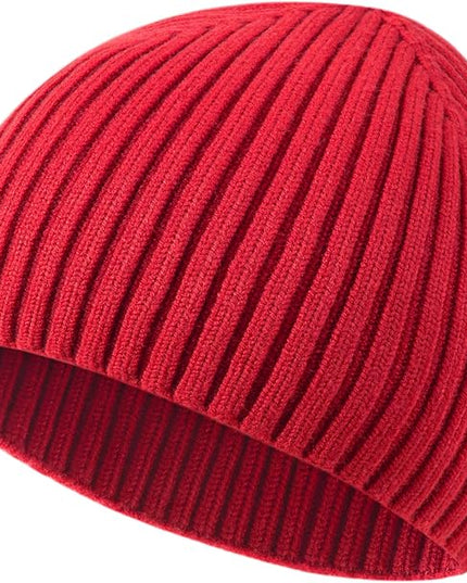 choshion Wool Knit Fisherman Beanie Hat for Men Women,Cuffless Warm Short Cuff Beanies Toboggan Ski Hats Winter Skull Cap