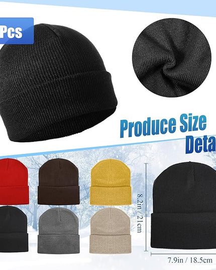 Hillban Winter Beanie Hat Gloves Set with Warm Socks Bulk, Homeless Knitted Beanie Cap Thick Thermal Winter Gloves Socks Pack