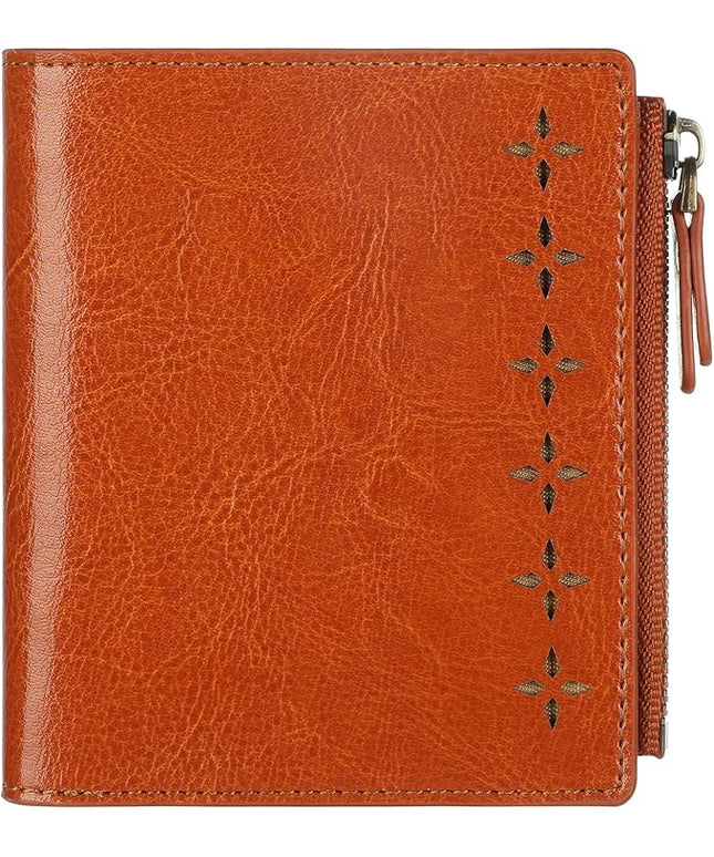 Lavemi Ultra Thin Small Compact Leather Womens Girls Wallets RFID Blocking Credit Card Holder for Women