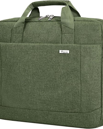 Voova Laptop Bag Case 15 15.6 16 Inch, Computer Sleeve Messenger Bag with Shoulder Strap Expandable Waterproof Business Briefcase for Men Women to Work Travel School, Fit 14-16 Inch Laptop, Army Green