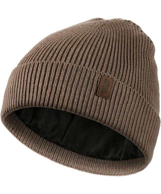 Wmcaps Winter Beanie for Men Women, Fleece Lined Beanie Soft Warm Knit Hat Ski Stocking Cuffed Cap