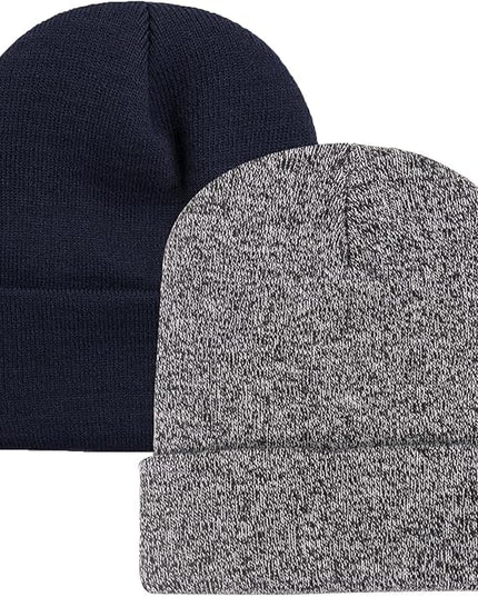 ZOORON 1&2 Pack Beanie for Men Women Slouchy Beanie Hats Winter Knit Caps Soft Ski Hat Unisex