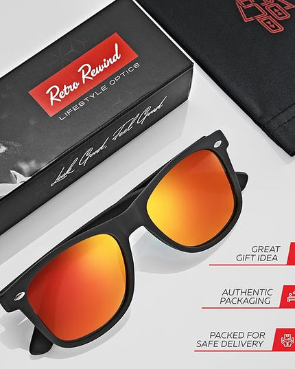 Retro Rewind Polarized Sunglasses for Men and Women - UV Protection Classic Sun Glasses