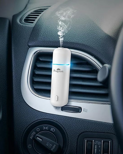 Car Scent Diffuser for Vehicle, Aromatherapy Oil Diffuser, Compact Design (White)