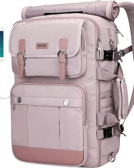 PIJUSHI Travel Backpack for Women Carry on Luggage Backpack Convertible Large Laptop Duffel Bag for Airplanes(PE049 Ashen Purple)