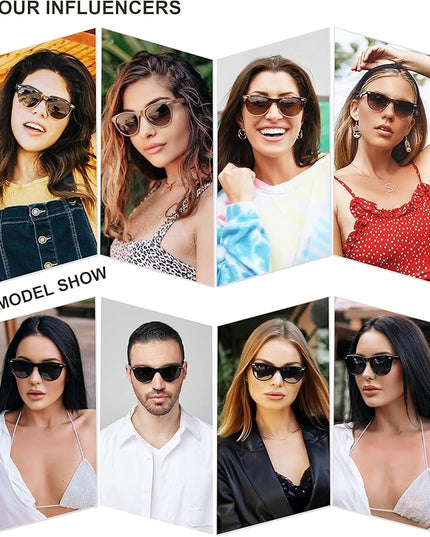 SOJOS Classic Polarized Sunglasses for Women Men Small UV400 Lenses SJ2076
