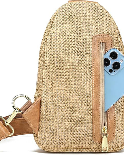 INICAT Faux Straw Crossbody Bags Beach Gifts Valentines Day Her Cruise Ship Essentials Women Summer Small Sling Purses