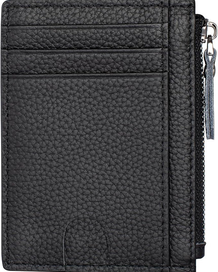 ilovever Slim Wallet for Women Small Leather RFID Blocking Credit Card Holder Minimalist Wallet with Coin Purses & Pouches,S Black