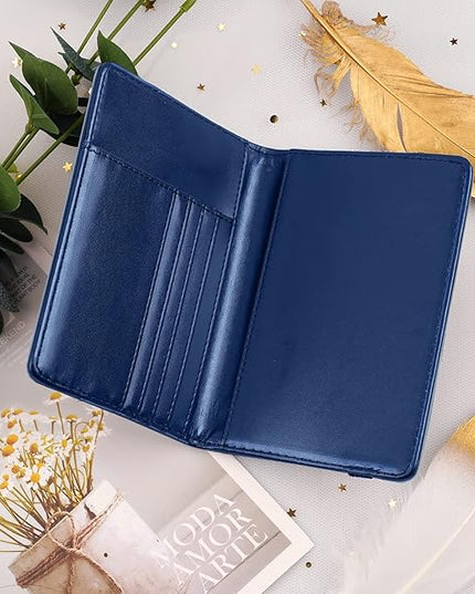 Passport Holder Cover Travel RFID Blocking Passport Cover Rose Gold Cute Flowers Passport Wallet with Elastic Band for Women