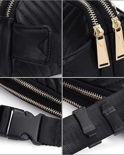 UTO Fanny Pack for Women Crossbody Trendy Fashion Belt Purse Chest Waist Hip Bumbag for Outdoor Shopping Travel Hiking