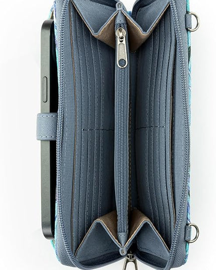 Sakroots Artist Circle Smartphone Crossbody in Coated Canvas, Detachable Wristlet Strap